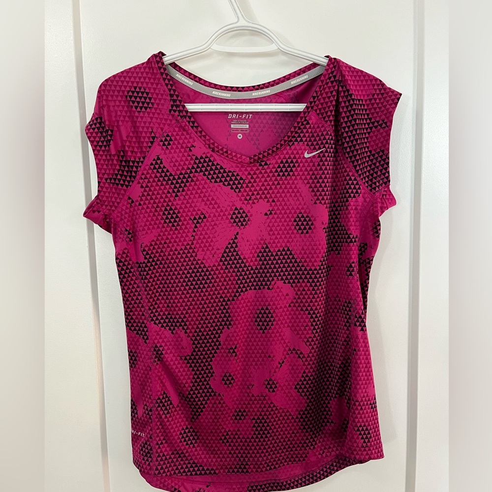 NIKE pink floral top